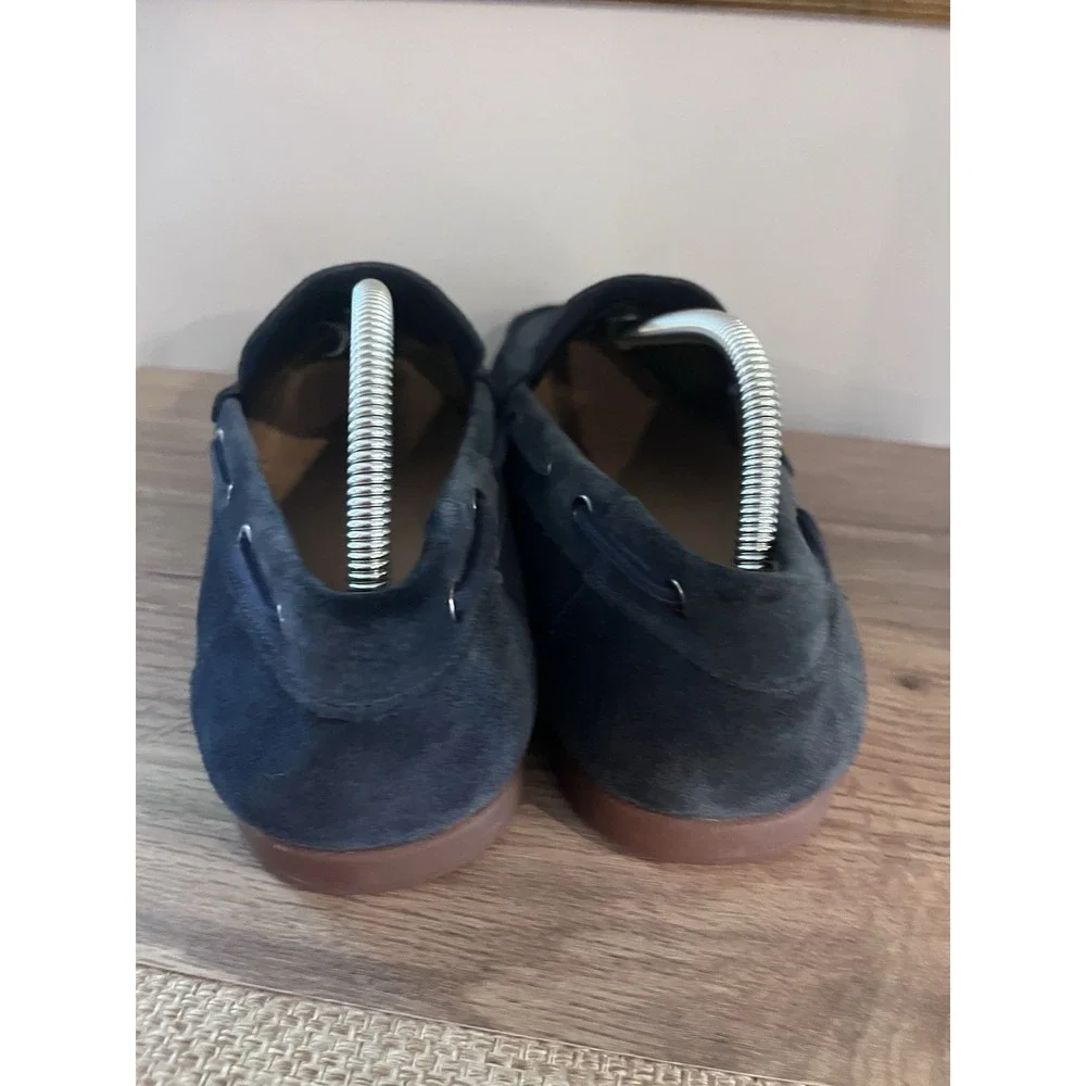Clark's Navy Blue Suede Loafers Morven Sun Mens Size 10 Boat Shoes Oxford M1